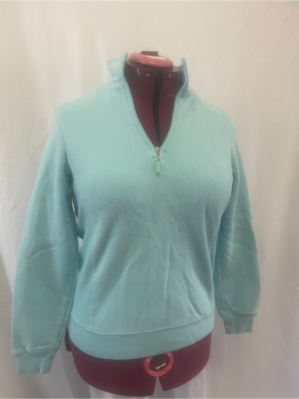 Light Aqua IZOD golf Quarter-Zip Pullover Sweatshirt